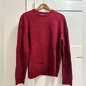 Original Penguin Wool Men's Red Sweater Size XL Knit Embroidered Design Winter